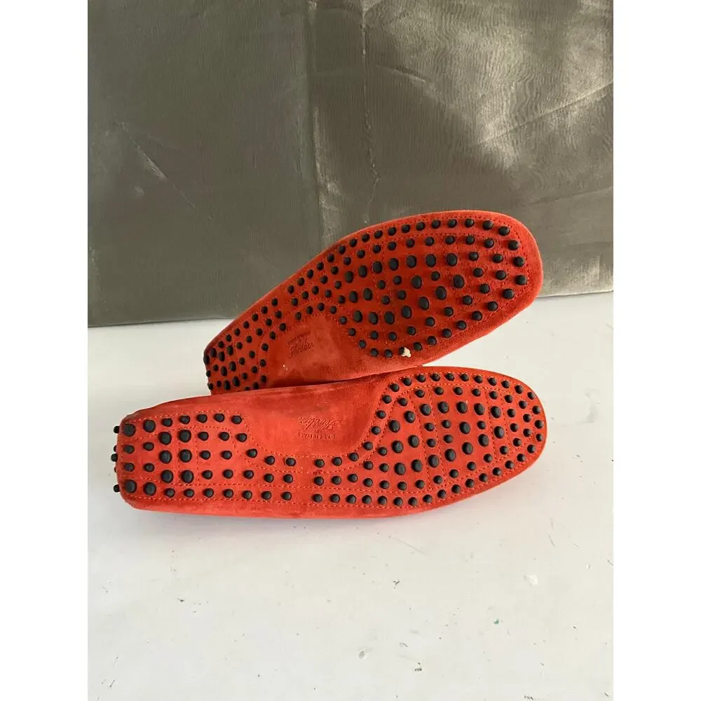 Aurelien SOFTEY SUEDE RED SUEDE DRIVING SHOES